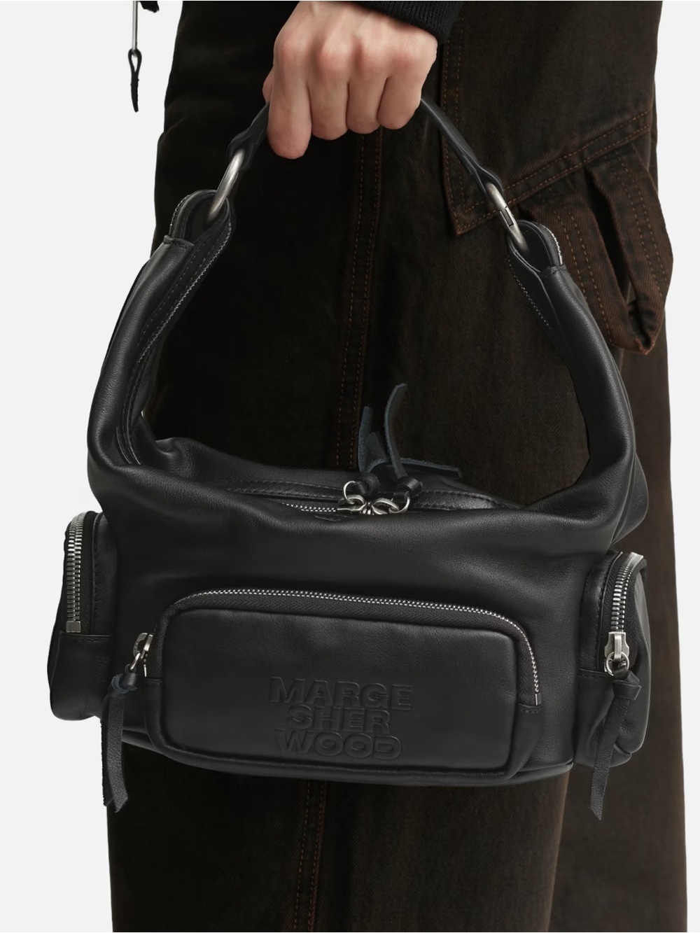 Marge Sherwood Mini City Hobo Leather Bag
